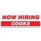 Signmission Now Hiring Cooks Banner Apply Inside Accepting Application Single Sided B-72-30222 - alternate 1